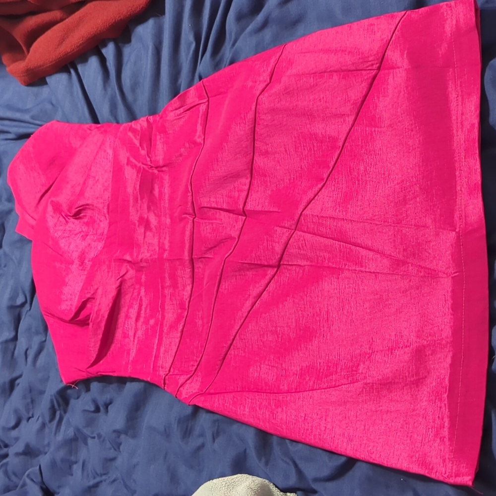 Pink strapless dress